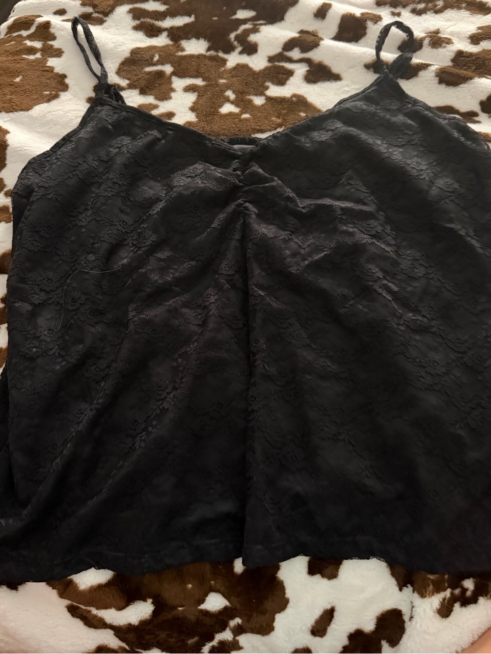 wild fable Black Lace Camisole with Adjustable Straps